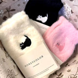 Boxtoday Gift Cat Embroidery Fuzzy Socks