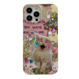 Boxtoday Gift Cat Rhinestone iPhone Case