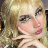 Boxtoday Cosplay Kinoko Brown Colored Contact Lenses