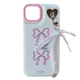 Boxtoday Gift Coquette iPhone Case with Pearl Bow Charm