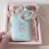 Boxtoday Gift Coquette iPhone Case with Pearl Bow Charm