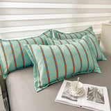 Boxtoday Turquoise Striped Bedding Set