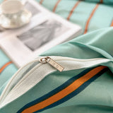 Boxtoday Turquoise Striped Bedding Set