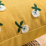 Boxtoday Cute Embroidered Flowers Cushion Cover