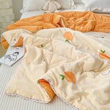 Boxtoday Cute Cartoon Orange Print Quilt