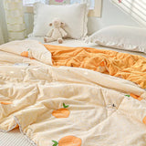 Boxtoday Cute Cartoon Orange Print Quilt