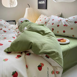 Boxtoday Cute Strawberry Print Bedding Set