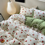 Boxtoday Cute Strawberry Print Bedding Set