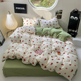 Boxtoday Cute Strawberry Print Bedding Set