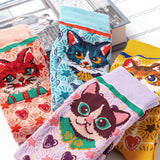 Boxtoday Gift Preppy Cat Print Socks