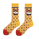 Boxtoday Gift Preppy Cat Print Socks