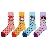 Boxtoday Gift Preppy Cat Print Socks