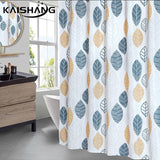 Stick Figure Leaves Shower  Bathroom Waterproof Polyester  Printing Curtains for with Hooks