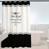 Luxury Waterproof Polyester Fabric Bathroom Curtain Black Apricot Striped Quality Bath Curtain Washable Skidproof Shower Curtain