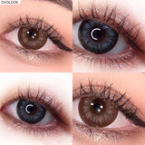 Boxtoday 2pcs/pair 4 Tone Colored Eye Contact Lenses 0-800 Degrees Year Toss Beautiful Eye Color Lens