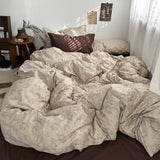 Boxtoday Dark Academia Vintage Brown Bedding Set