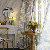 Boxtoday  Retro Oil-printing Flower Window Curtains, American Style, Countryside Retro, Sheer Tulle Valance, Living Room and Bedroom