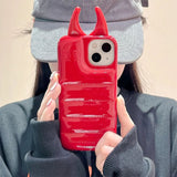 Boxtoday Gift Devil Horns Puffer iPhone Case