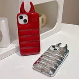 Boxtoday Gift Devil Horns Puffer iPhone Case