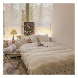 Boxtoday -New Small Rose Four-Piece Set Sweet Girly Small Floral Quilt Cover Cotton Bed Sheet Pure Cotton Bedding