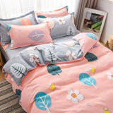 Boxtoday -3/4pcs Duvet Cover Set Queen Size Geometric Bedding Ser for Kids Boys and Girls Polyester Print Quilt Cover Bed Soft Reversible