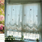 Boxtoday 150*175cm Pastoral Style Adjustable Balloon Curtain Living Room Shade White Window Treatment Curtains For Windows