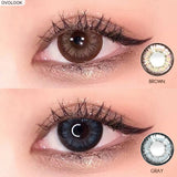 Boxtoday 2pcs/pair 4 Tone Colored Eye Contact Lenses 0-800 Degrees Year Toss Beautiful Eye Color Lens