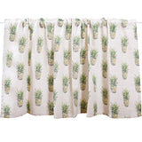 Boxtoday  Short Curtain For Kitchen Door Half Cortinas Mediterranean American Style Fresh Pineapple Print Cotton Slub Rideau Deco