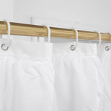 Shower Curtain Supplies Solid Bathroom Bath Decor Home White With Hooks