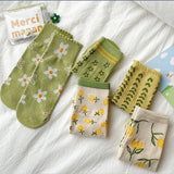 Boxtoday Gift Flower Pattern 5 Pack Socks