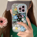 Boxtoday Gift Flowers Pattern IPhone Case With Holder