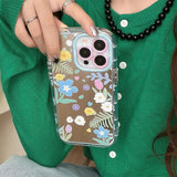 Boxtoday Gift Flowers Pattern IPhone Case With Holder