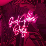 Boxtoday Good Vibes Only Quote Neon Sign