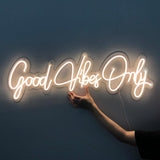 Boxtoday Good Vibes Only Quote Neon Sign