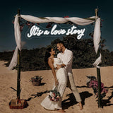 Boxtoday It's A Love Story Wedding Neon Sign