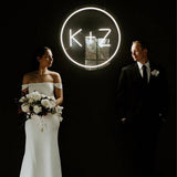 Boxtoday Custom Initials Inside A Circle Wedding Neon Sign