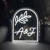 Boxtoday Custom Initials Mirror Neon Sign