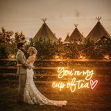 Boxtoday You're My Cup of Tea Wedding Neon Sign