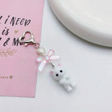 Boxtoday Gift Fuzzy Cat Coquette Keychain