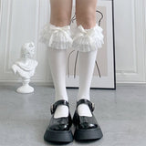 Boxtoday Gift Lace Ruffle Bow Socks