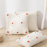 Boxtoday Light Beige Tufted Flower Cushion Cover