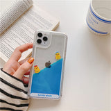 Boxtoday Gift Floating Ducks Liquid iPhone Case