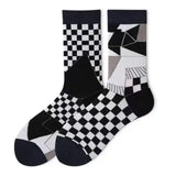 Boxtoday Gift Monochrome Geometric Pattern Socks