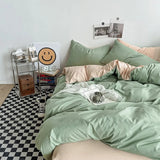 Boxtoday Pastel Double-Sided Aesthetic Bedding Set