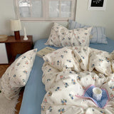 Boxtoday Soft Pastel Blue Floral Print Bedding Set