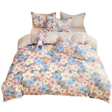 Boxtoday Pastel Brown Flowers Bedding Set