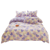 Boxtoday Pastel Purple Hearts Bedding Set