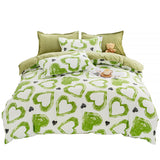 Boxtoday Green Hearts Bedding Set