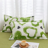 Boxtoday Green Hearts Bedding Set