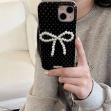 Boxtoday Gift Pearl Bow Polka Dot IPhone Case